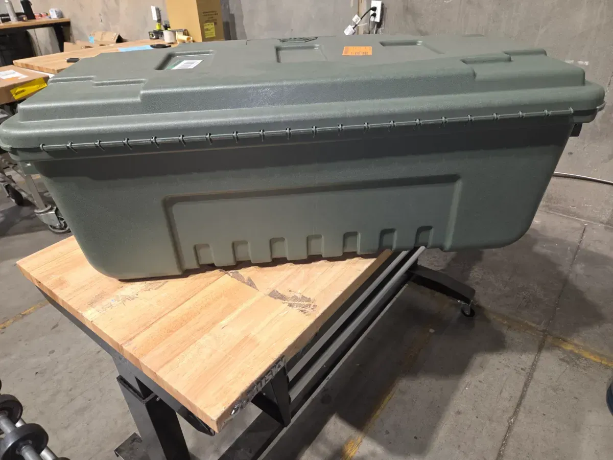 27-Gal. Hinged Storage Box in Olive Drab - image 5