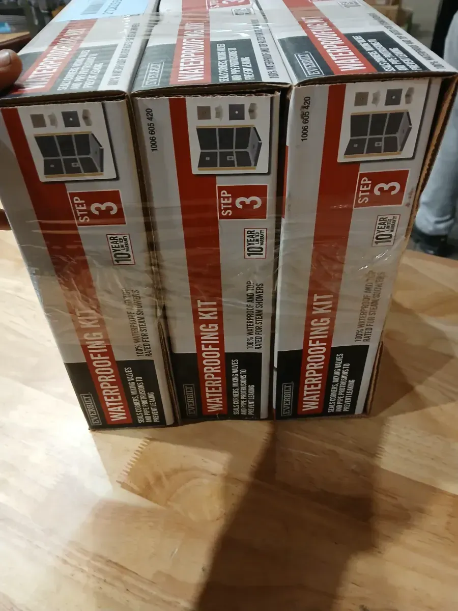 ***pack of 3Watershield Shower System 12-Piece Waterproof Shower Kit with Fixtures and Corners Underlayment - image 4