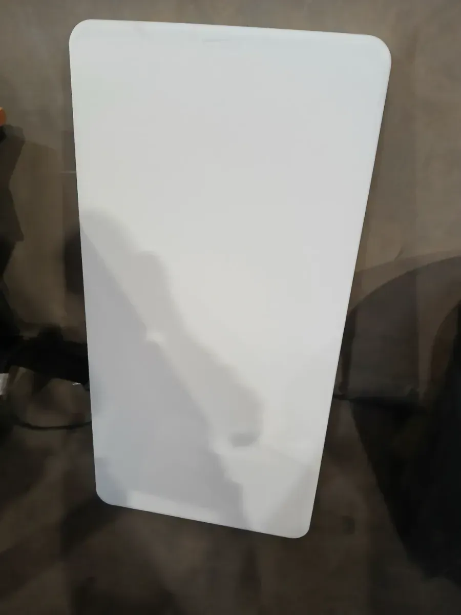 4 ft. White Granite Resin Adjustable Height Commercial Folding Table - image 2