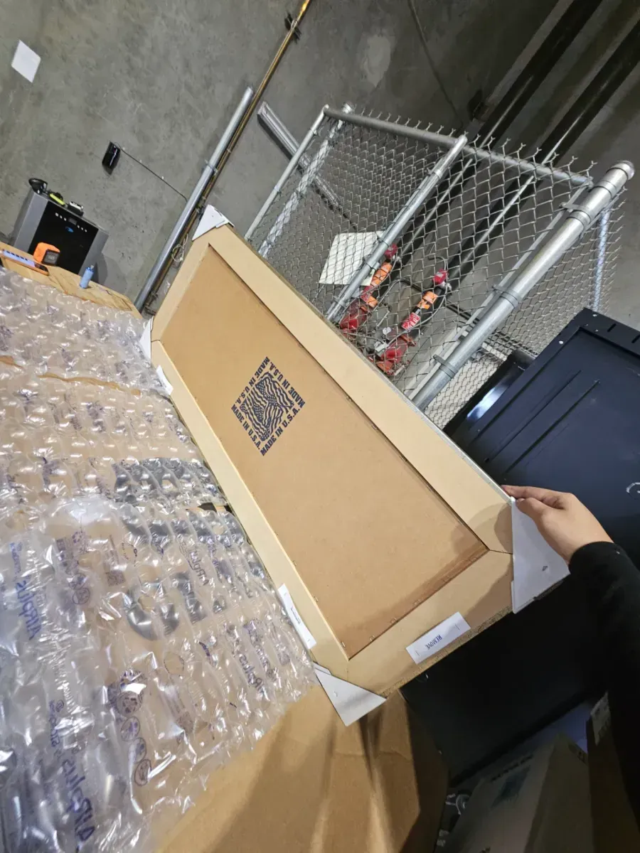 Small Rectangle Bonze Hooks Classic Mirror (18 in. H x 42 in. W) - image 3