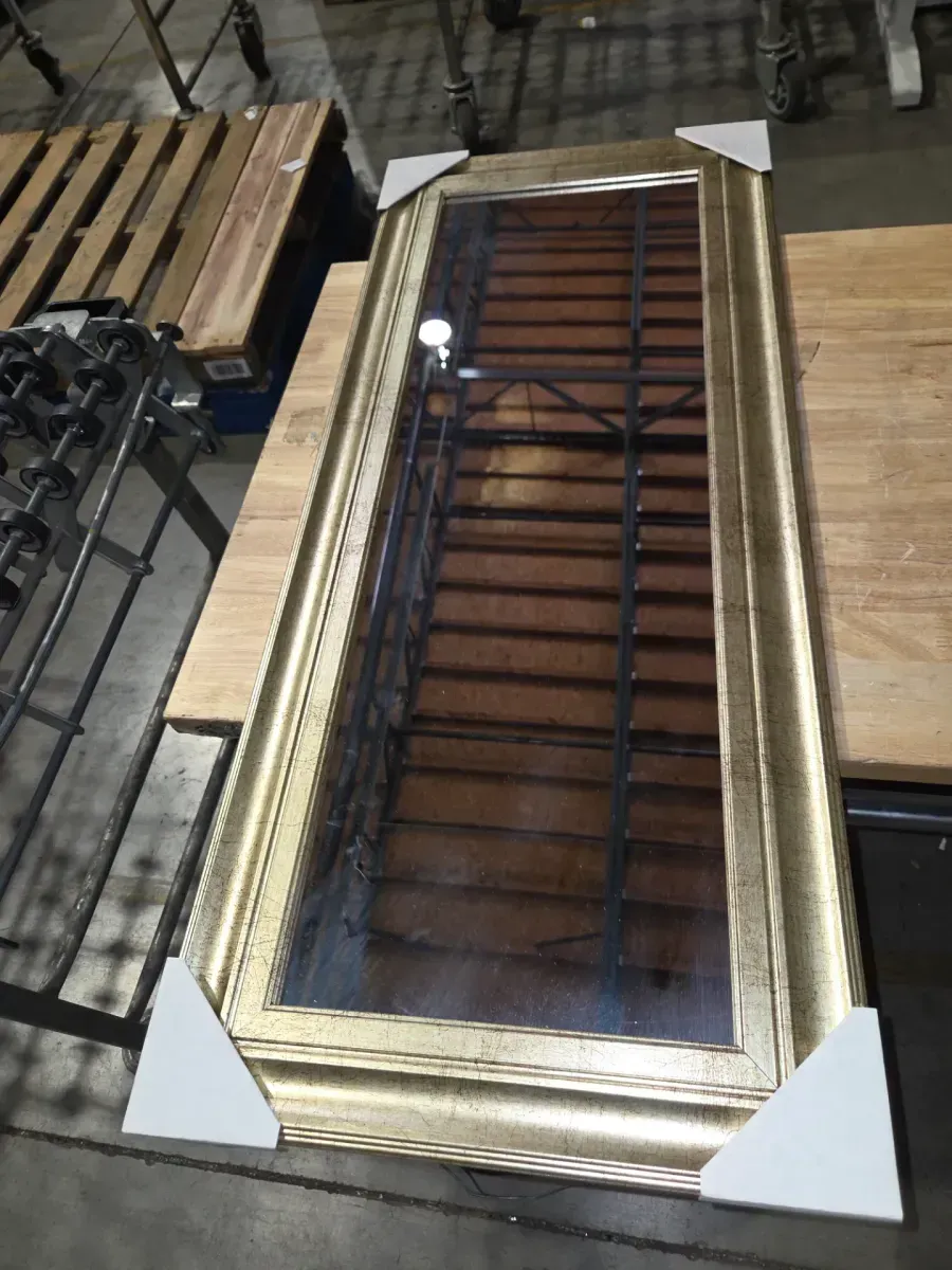 Small Rectangle Bonze Hooks Classic Mirror (18 in. H x 42 in. W) - image 3