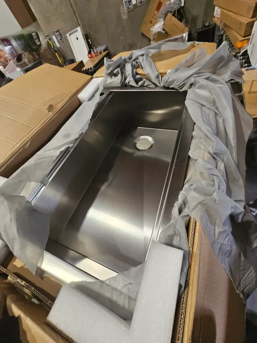 Professional Zero Radius 33 in. Drop-In Single Bowl 16 Gauge Stainless Steel Workstation Kitchen Sink with Accessories - image 2