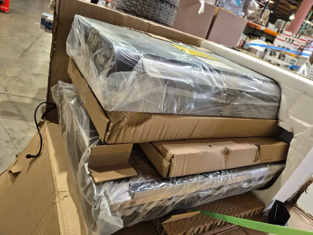 3-Tier Commercial Food Warmer Display, 117 qt. Black Buffet Server with 3-Tier Crocks - image 3