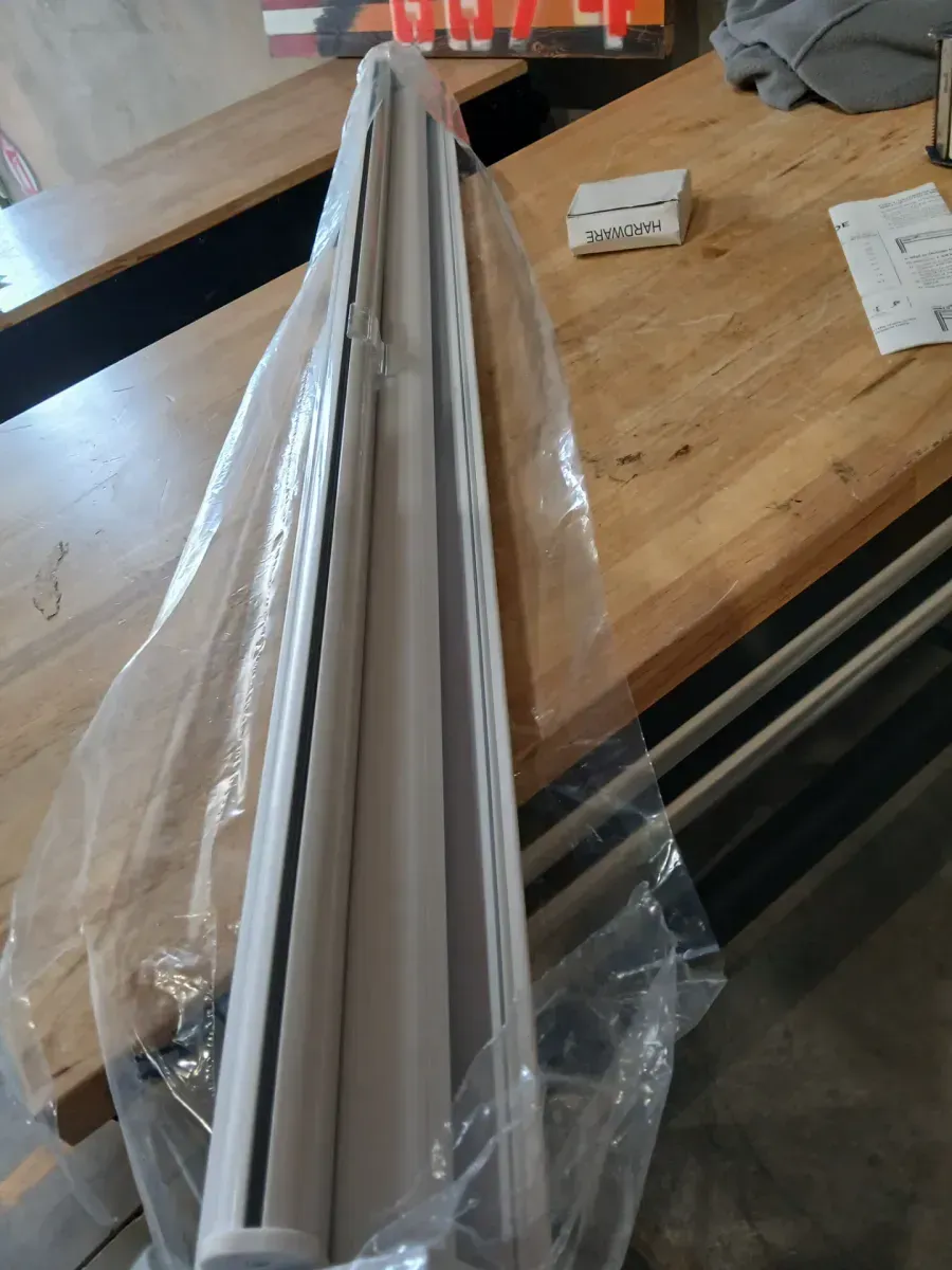 Cordless Light Filtering Dual Layer Polyester Zebra Roller Window Shade, Basic Arctic 46 in. W x 72 in. L - image 3