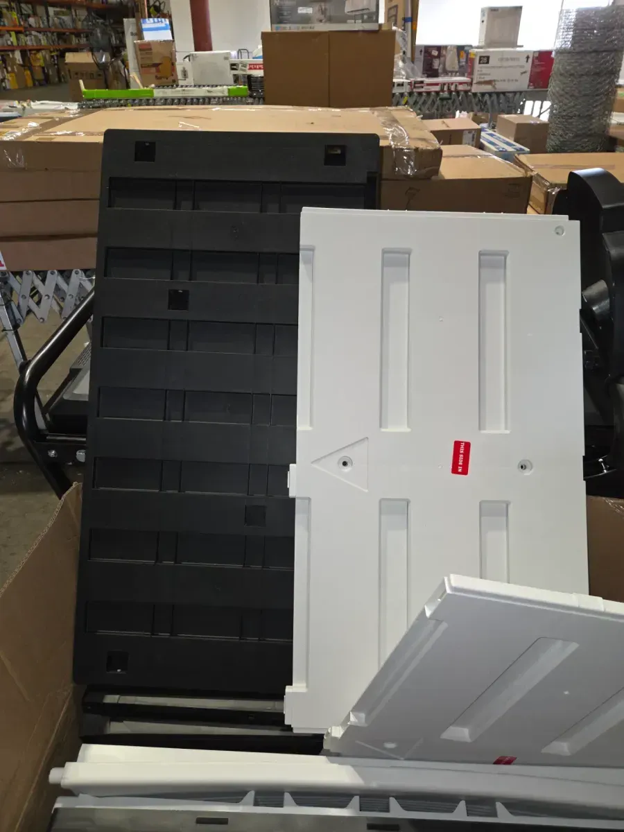 Premium Grey Resin Freestanding Cabinet Combo: 35 in.x71.7 in.x18.5 in. 4-Shelf & 26.9 in.x33.8 in.x15.8 in. 2-Shelf - image 3