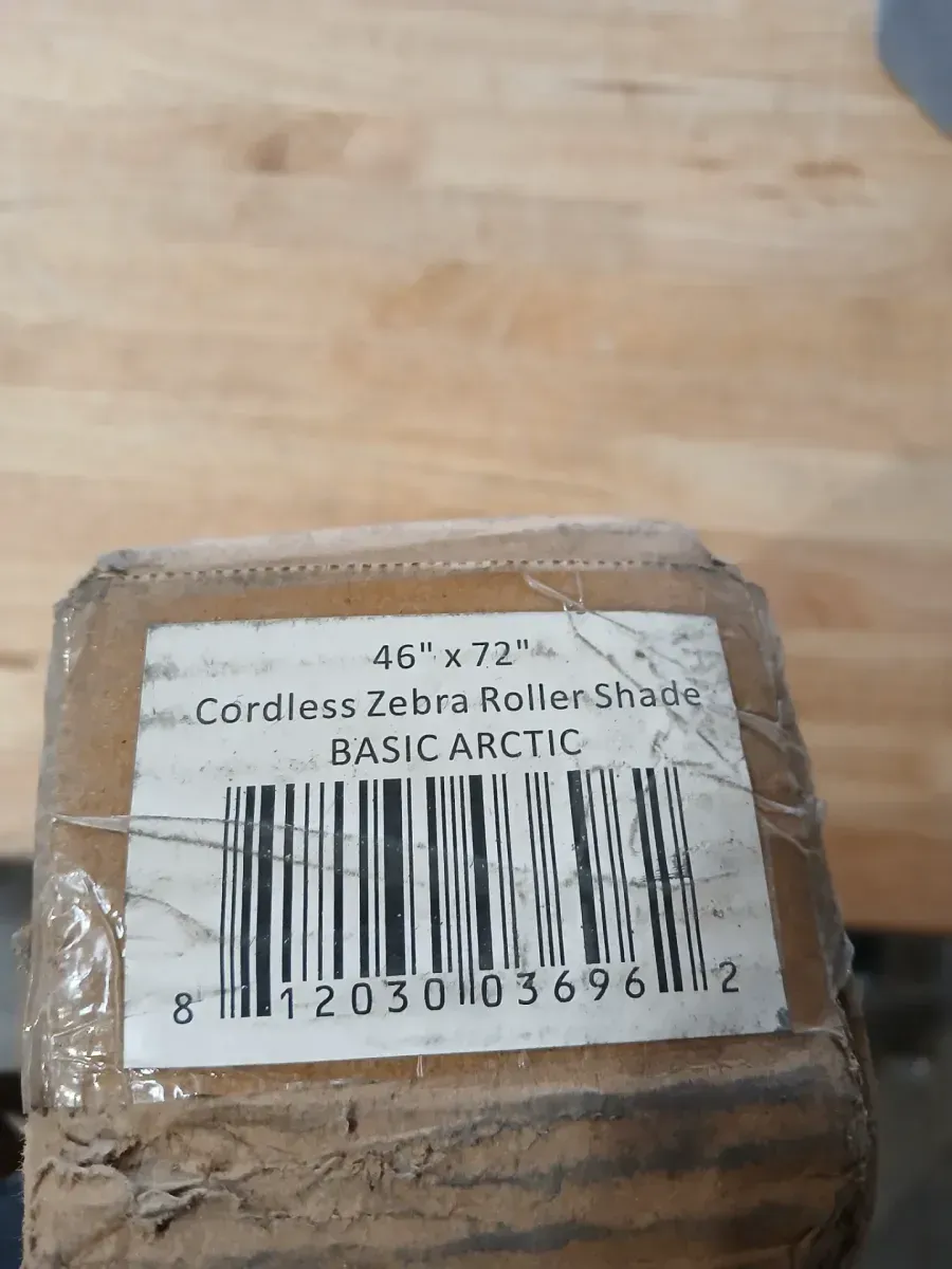 Cordless Light Filtering Dual Layer Polyester Zebra Roller Window Shade, Basic Arctic 46 in. W x 72 in. L - image 5