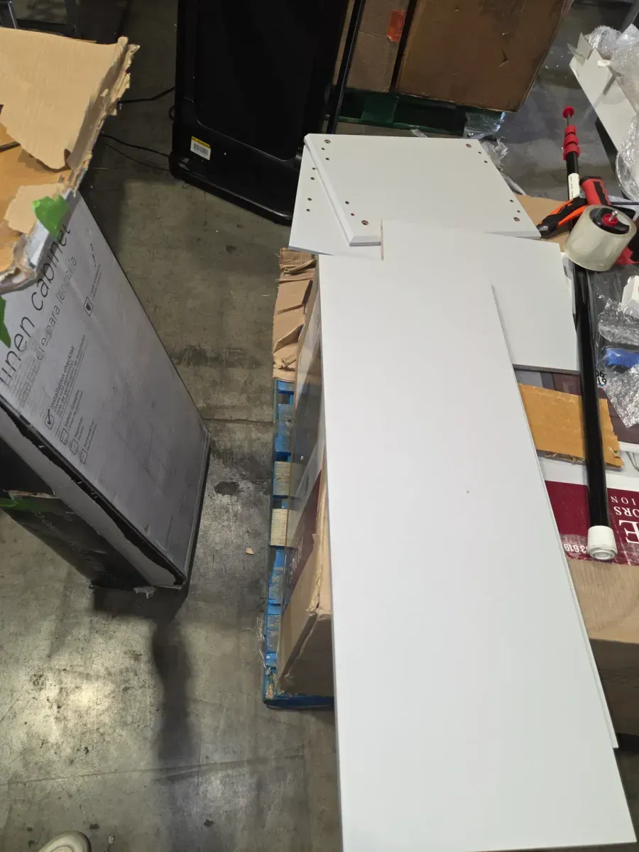 Shaker Style 16 in. W x 12 in. D x 62.25 in. H Linen Cabinet in Dove Gray - image 2