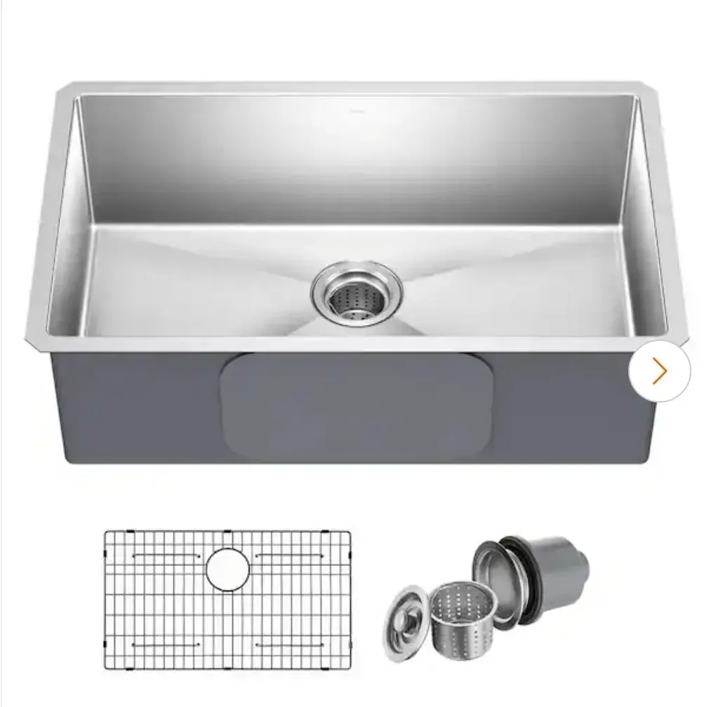 Handmade Stainless Steel Single Bowl Kitchen Sink with Accessories - image 1
