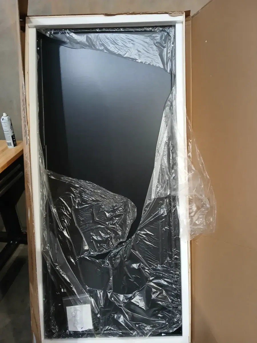 32 in. W. x 71 in. H Oversized Aluminum Alloy Rectangle Full Length Black Wall Mounted/Standing Mirror Floor Mirror - image 2