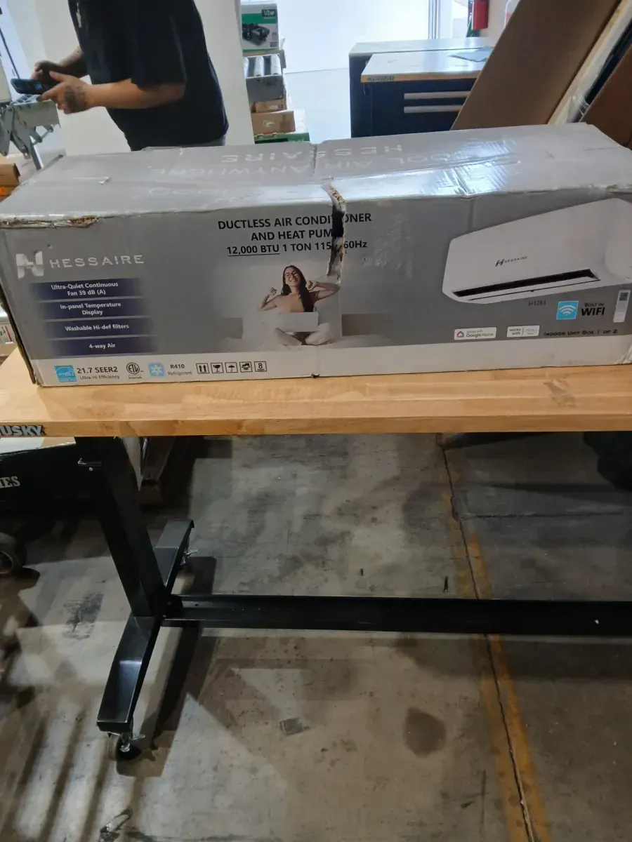 DIY 22 SEER2 12,000 BTU Wi-Fi 1-Ton Ductless Mini Split Air Conditioner and Heat Pump Variable Speed Inverter-115-Volt - image 2