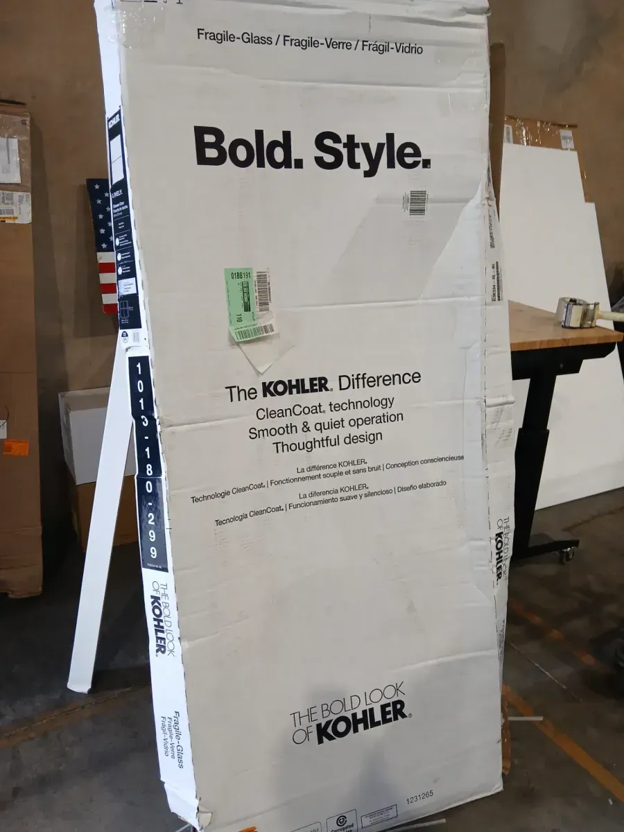 Lively 45-48 in. W x 70 in. H Frameless Sliding Shower Door in Matte Black with 1/4 in. Thick Crystal Clear Glass - image 3