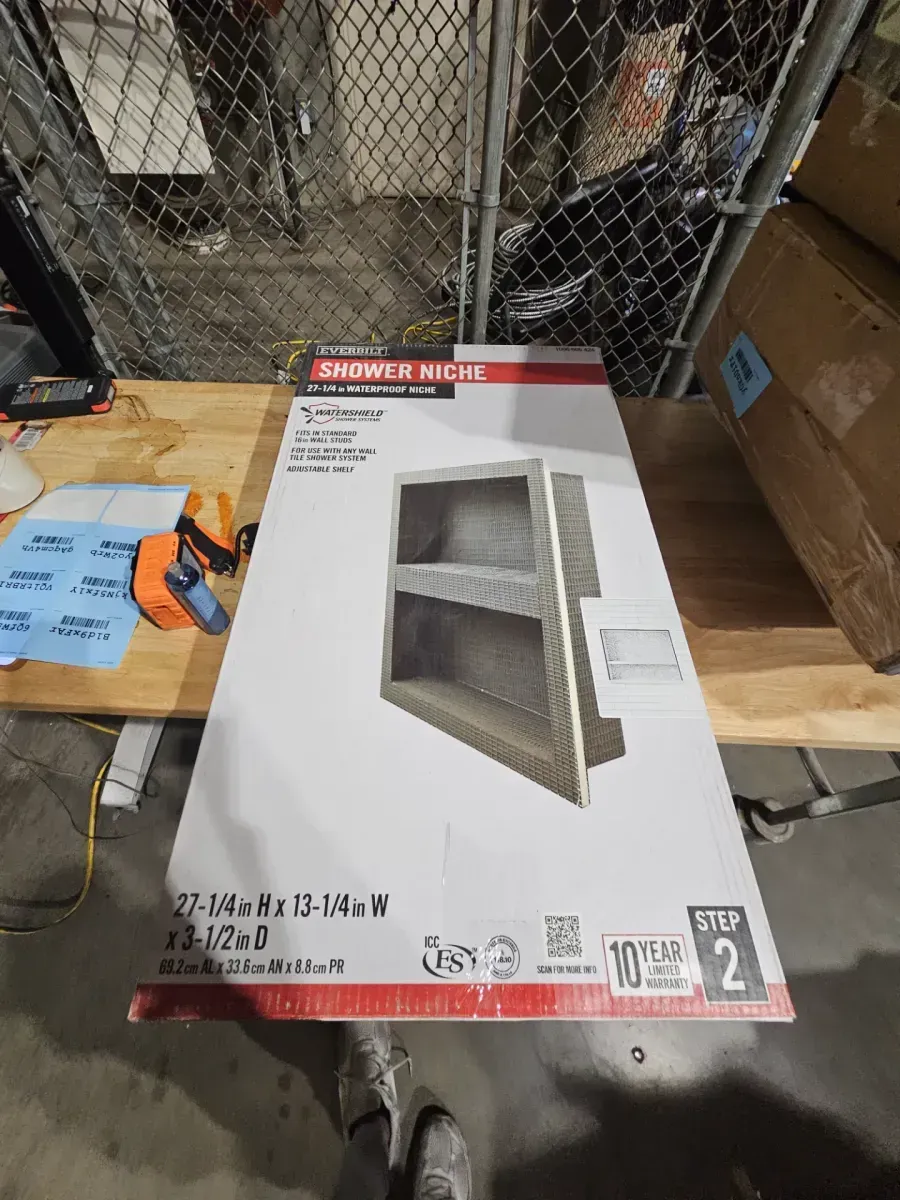 Watershield Shower System 13.25 in. x 27.25 in. x 3.5 in. Shower Niche With Adjustable Shelf - image 4