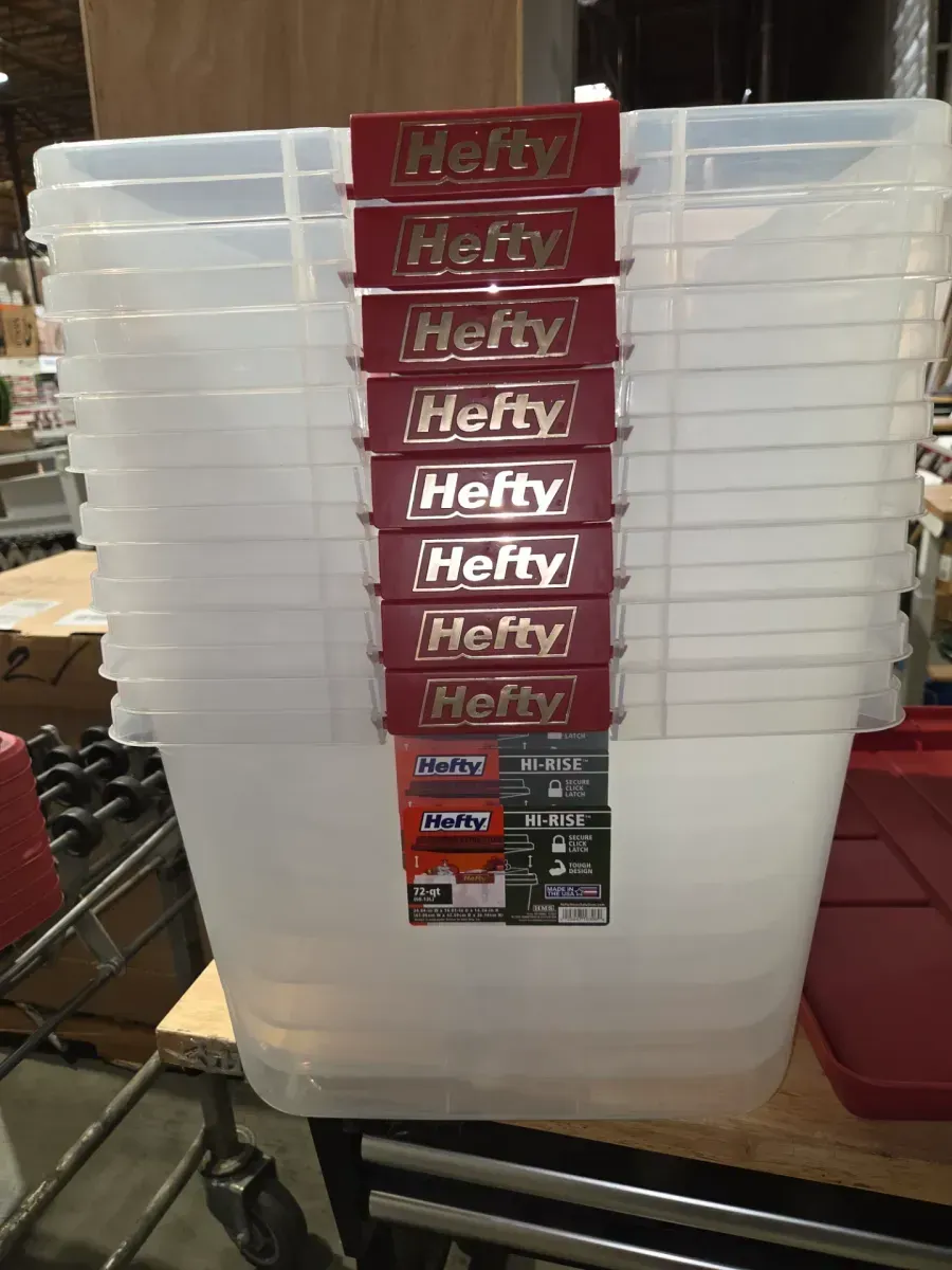 ***pack of 8***72 Qt Hi Rise Lid Storage Container Holiday Assortment - image 4