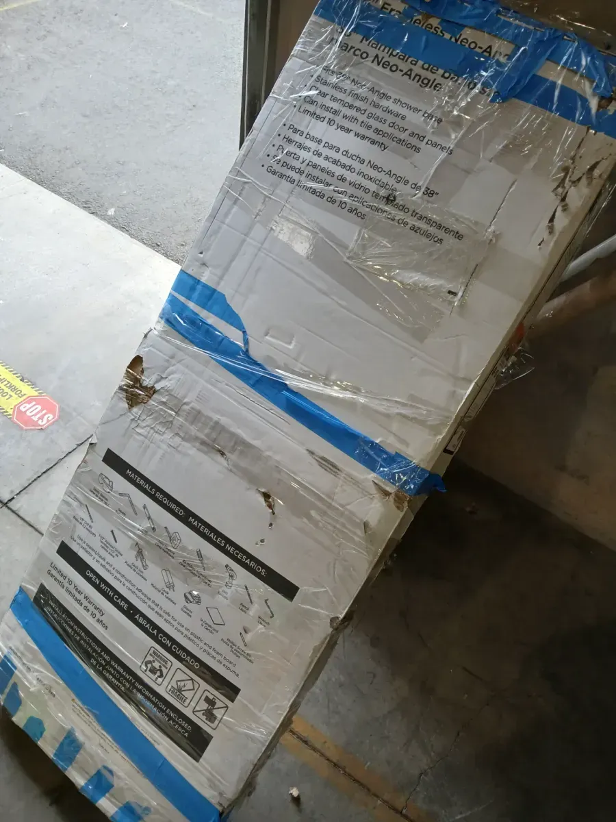 Classic 38 in. x 38 in. x 72 in. Semi-Frameless Neo Angle Corner Shower in White - image 3