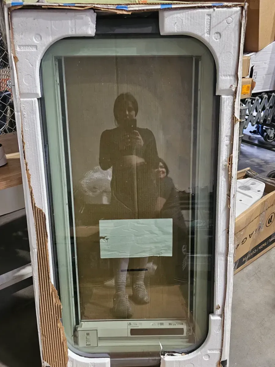 22-1/2 in. x 46-1/2 in. Fixed Curb Mount Skylight with Laminated Low-E3 Glass, White Solar Powered Room Darkening Shade - image 3