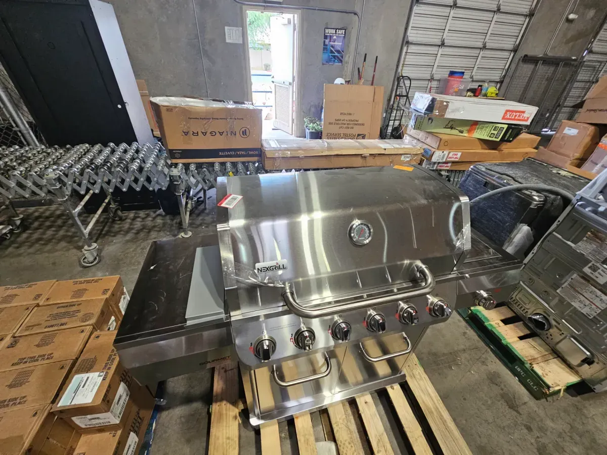 5-Burner BBQ Liquid Propane Gas Grill with Side Burner ,60,000 BTU Barbecue Grill with 632 sq. in. Cooking Area, Silver - image 8