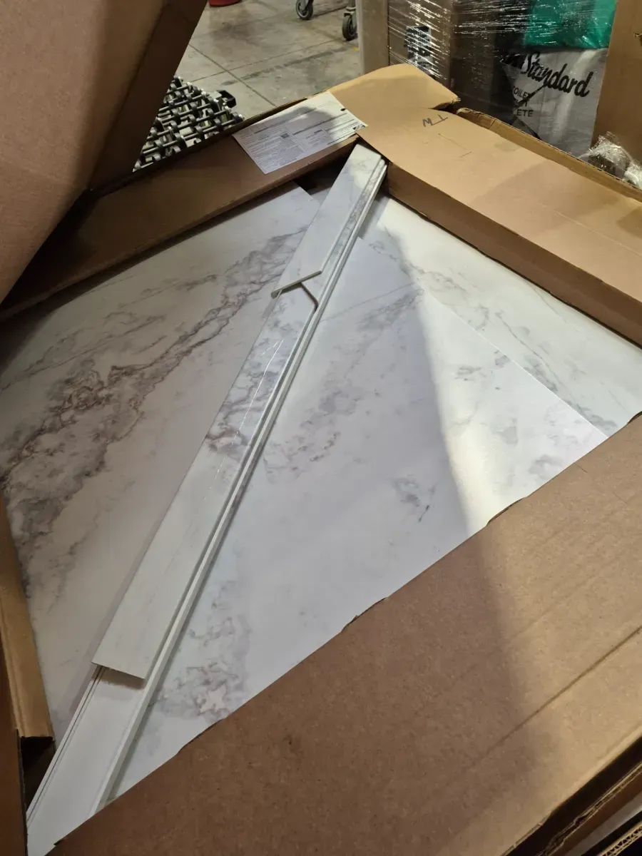 Elite 32 in. x 60 in. x 60 in. 9-Piece Easy Three-Piece Glue Up Adhesive Tub Surround in Calypso - image 3