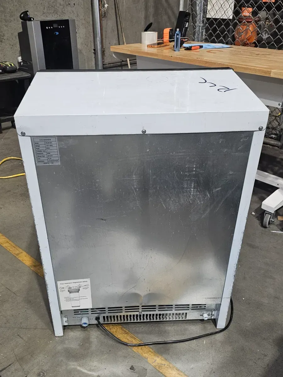 ***It has a dent on the back*** 24 in. Stainless Steel Indoor/Outdoor Freestanding Ice Storage with Smart and Clear Control Panel and 77 lbs. Storage - image 5