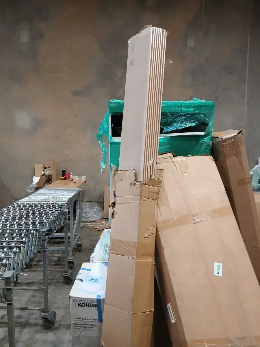 ***minor damage Pack of 8 0.47 in D x 7 in W x 94.5 in. L 3-Dimensional Louvered MDF Decorative Wood Wall Paneling (1-Piece) - (nominal 8 ft L) - image 2