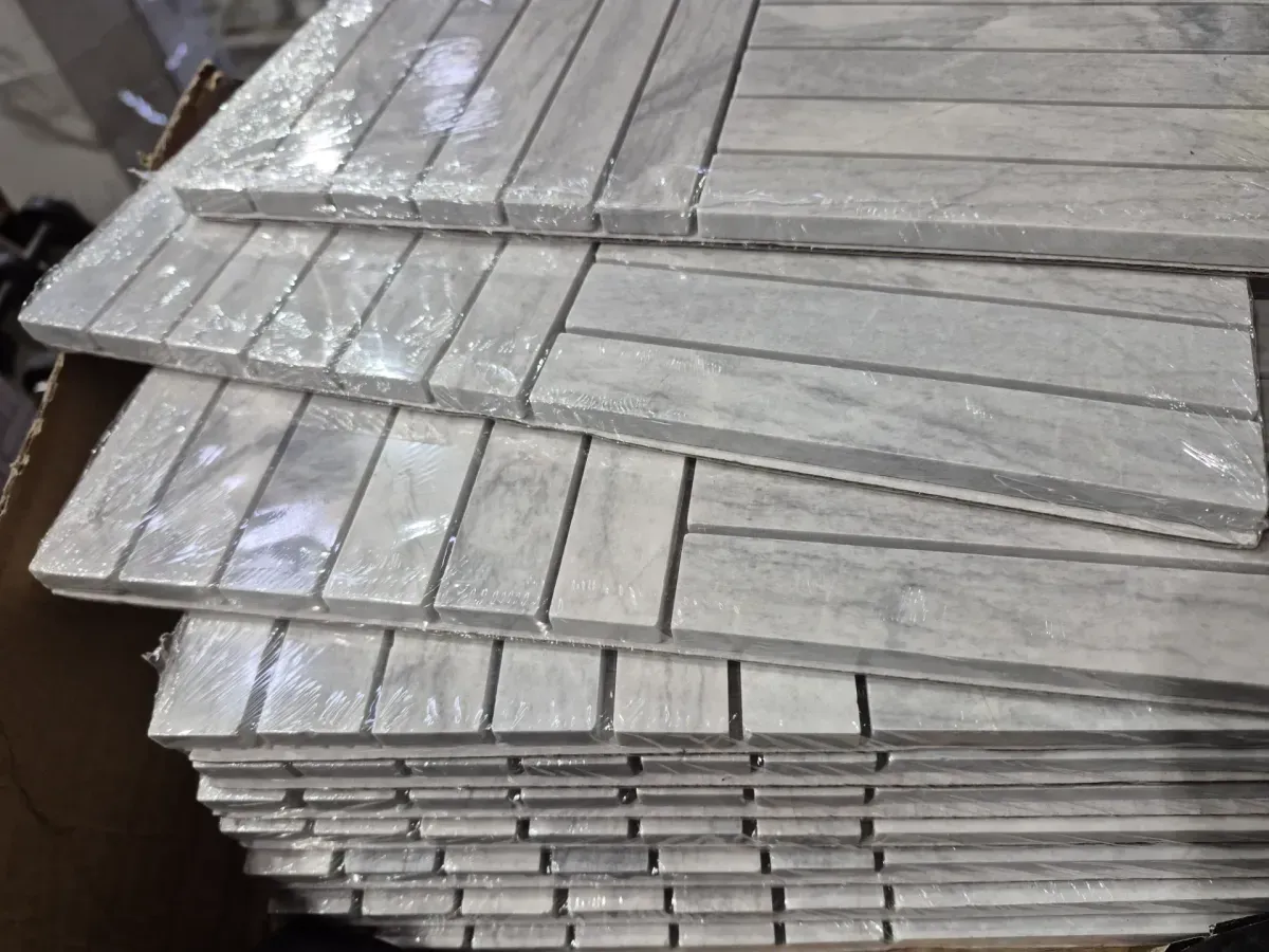 Jeffrey Court Hudson Lais Grey 11.875 in. x 11.875 in. Square Polished Marble Mosaic Wall and Floor Tile (0.979 Sq. Ft./Each) - image 5