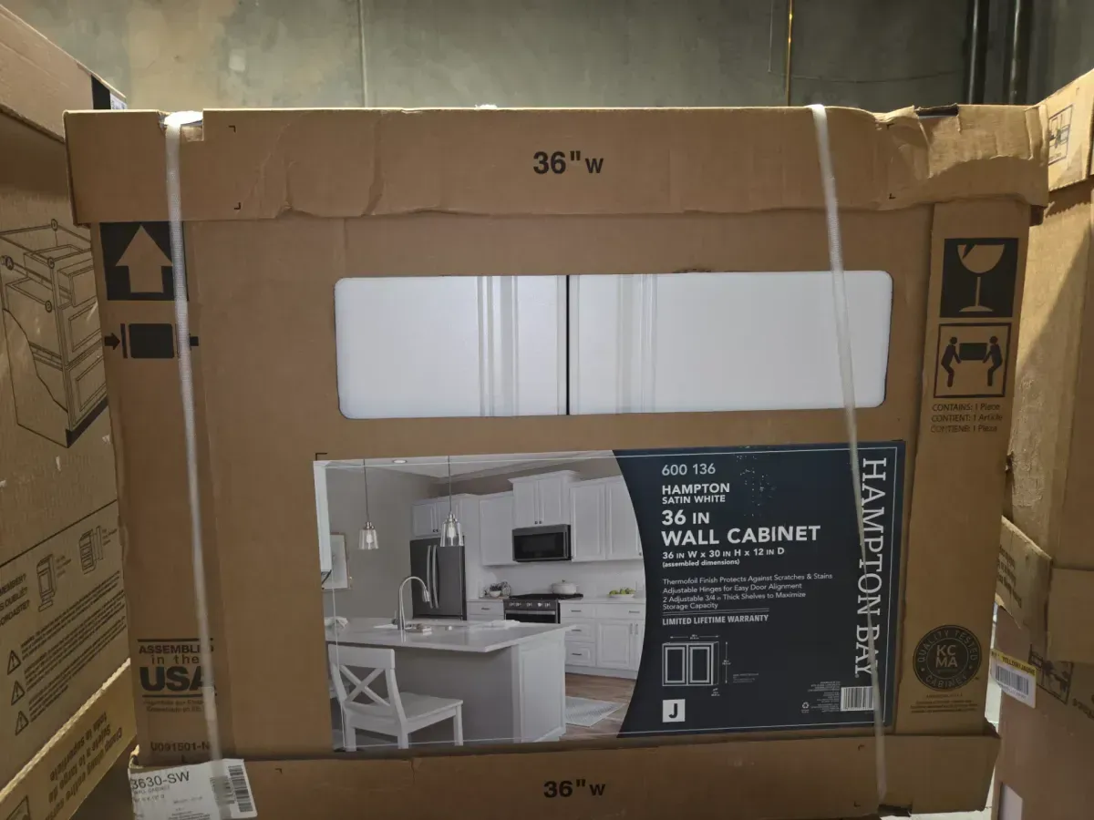 Lot of Assorted Hampton Bay Kitchen & Bath Cabinets (Satin White) - image 7