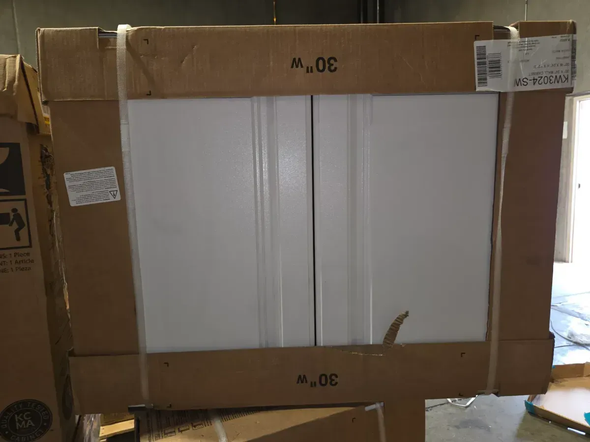Lot of Assorted Hampton Bay Kitchen & Bath Cabinets (Satin White) - image 9
