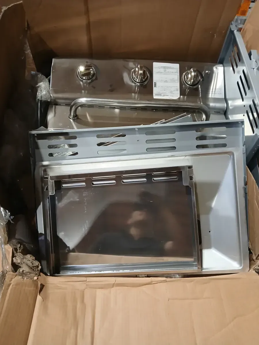 3-Burner Propane Gas Grill in Stainless Steel with Side Shelves - image 3