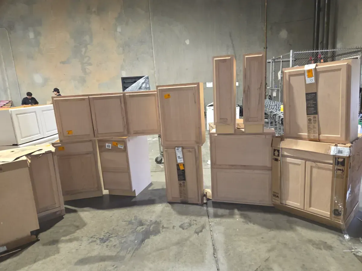 Lot of Assorted Unfinished Shaker-Style Kitchen Cabinets - image 1