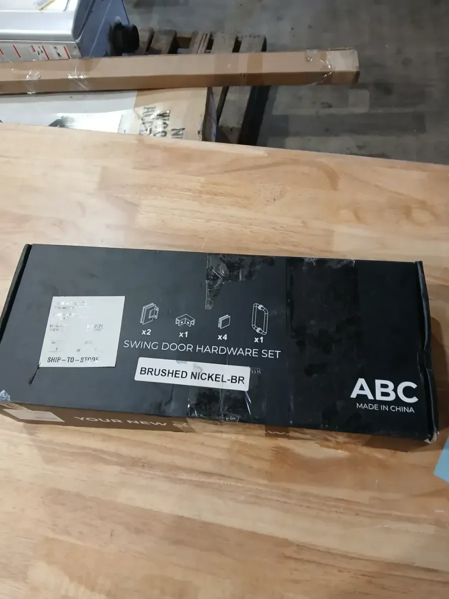 6 in. Shower Door Handle Back-to-Back Pull 3/4 in Brushed Nickel Fits Glass or Wooden Doors (1-Pair) - image 2