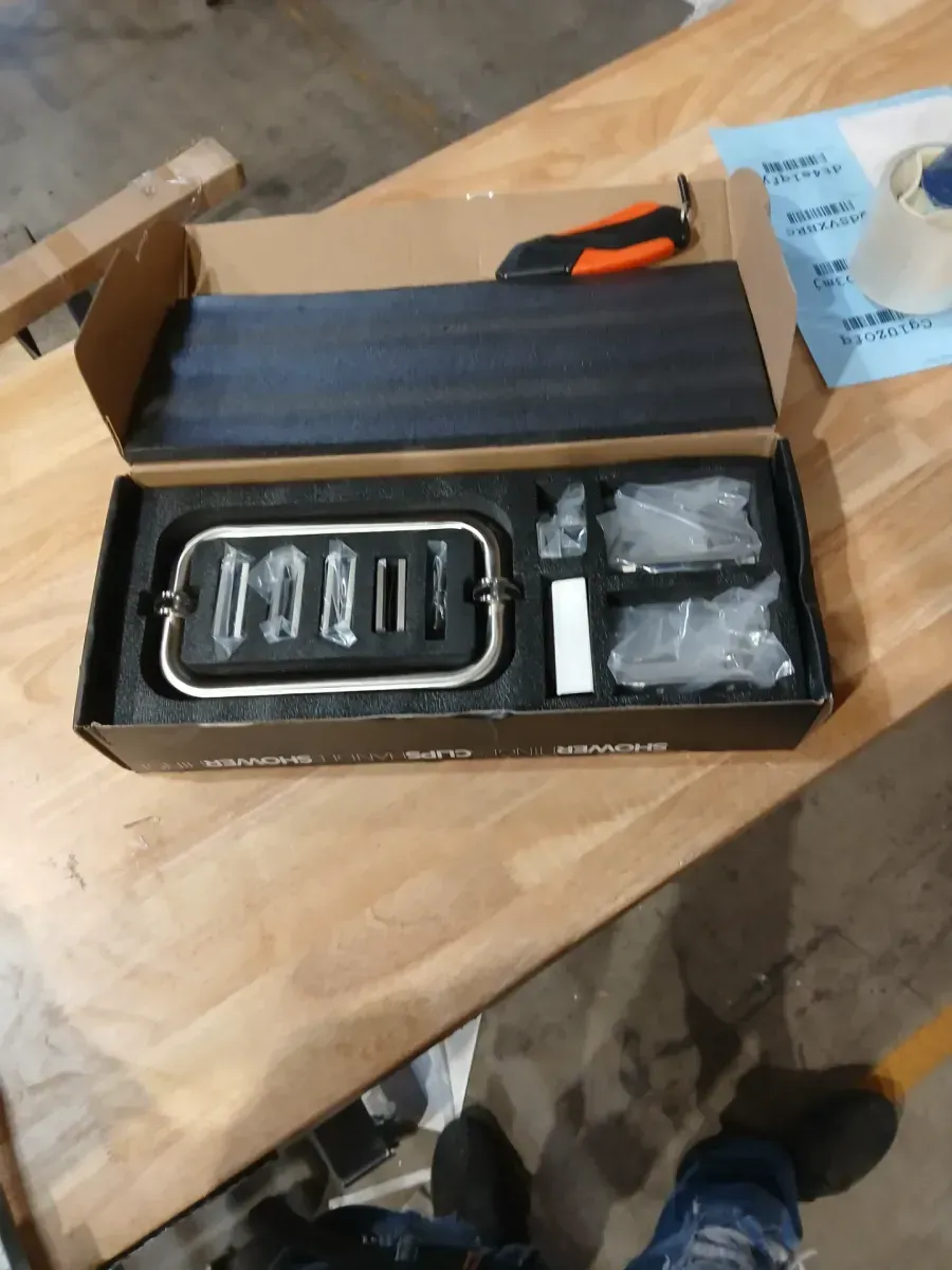 6 in. Shower Door Handle Back-to-Back Pull 3/4 in Brushed Nickel Fits Glass or Wooden Doors (1-Pair) - image 3