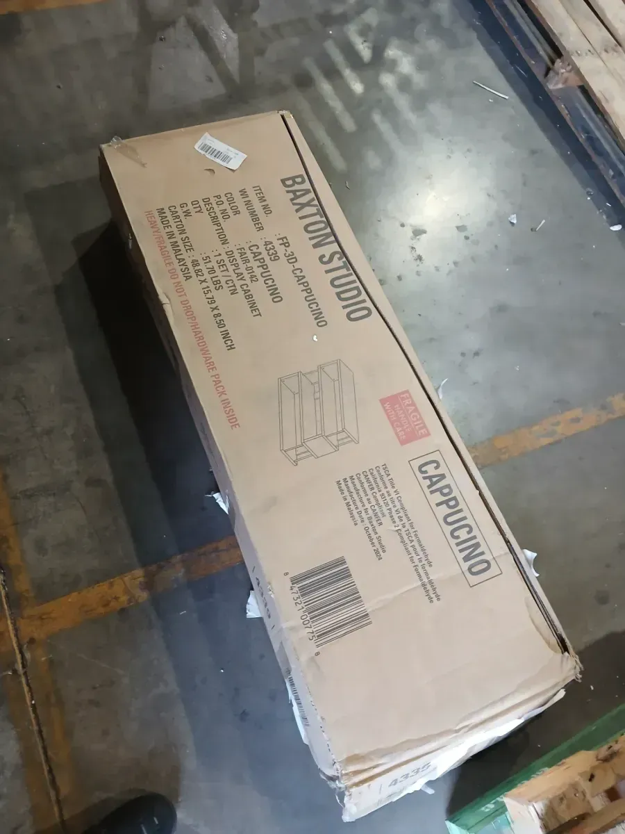 38.5 in. Dark Brown Wood 3-shelf Accent Bookcase with Open Back - image 4