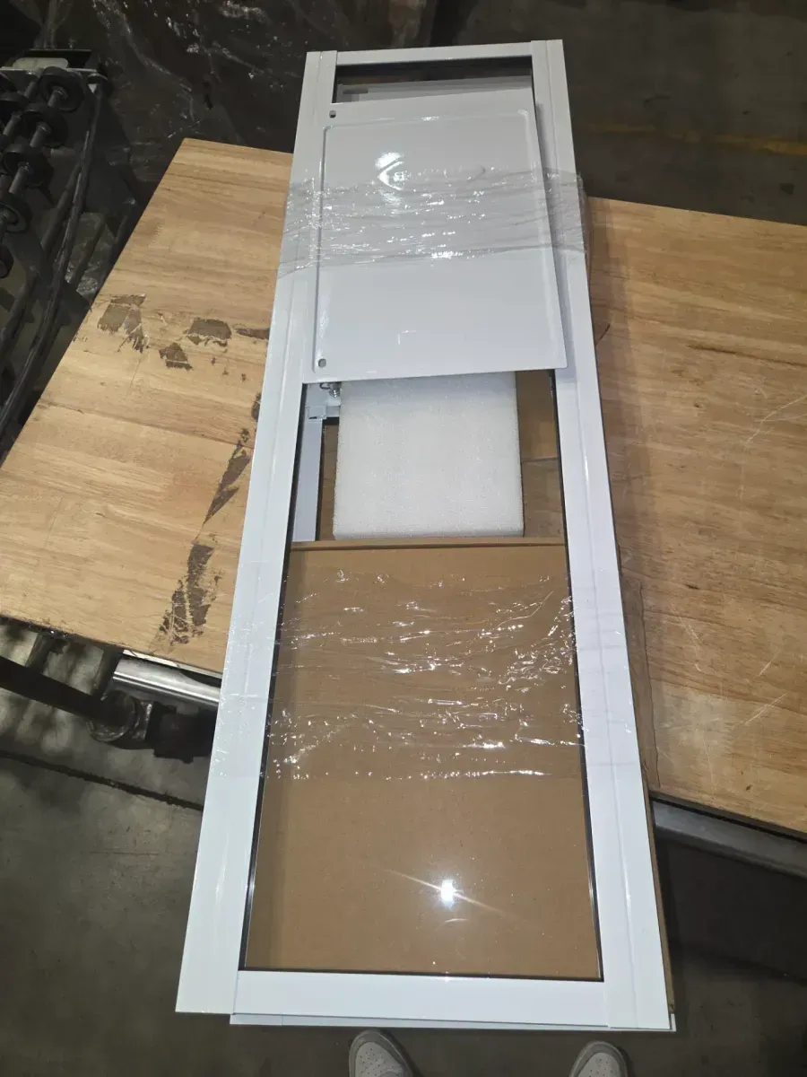 8.25 in. x 12.25 in. M White Pet and Dog Patio Door Insert for 76 in. to 81 in. Aluminum Sliding Glass Door - image 2