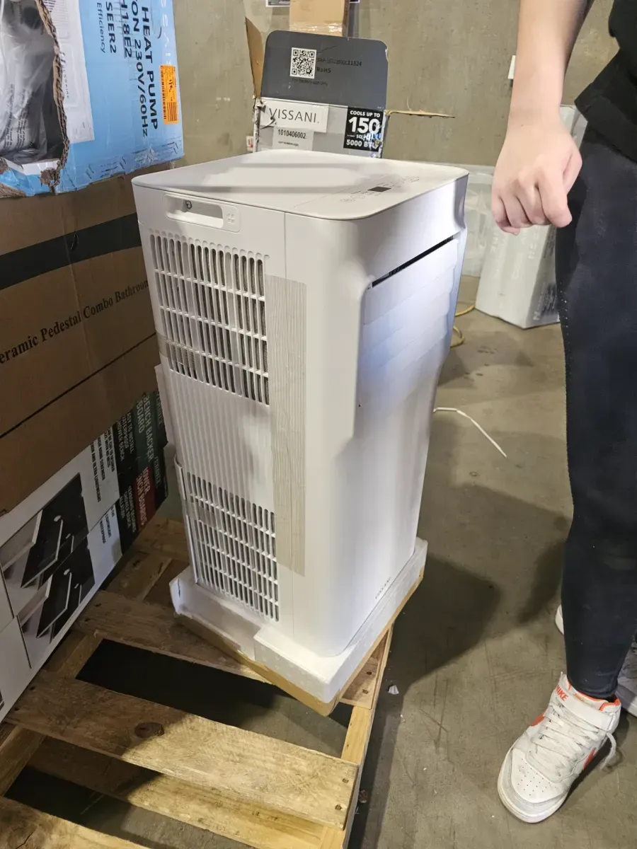 5,000 BTU 115-Volt 3-in-1 Portable Air Conditioner Unit Cools 150 sq. ft. with Dehumidifier and Remote in White - image 2