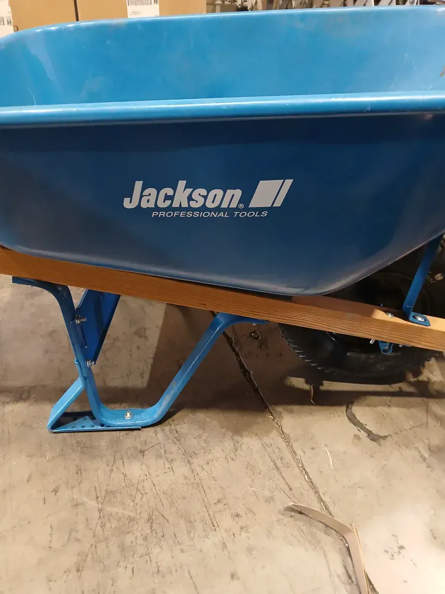 6 cu. ft. Heavy-Duty Steel Wheelbarrow with Tubed Knobby Tire and Powder Metal Bearings - image 2