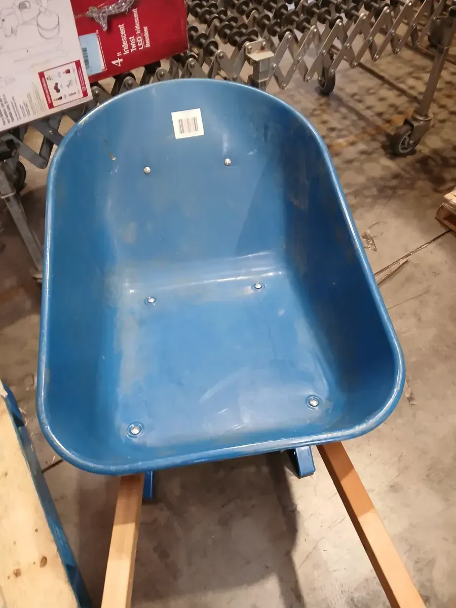 6 cu. ft. Heavy-Duty Steel Wheelbarrow with Tubed Knobby Tire and Powder Metal Bearings - image 3