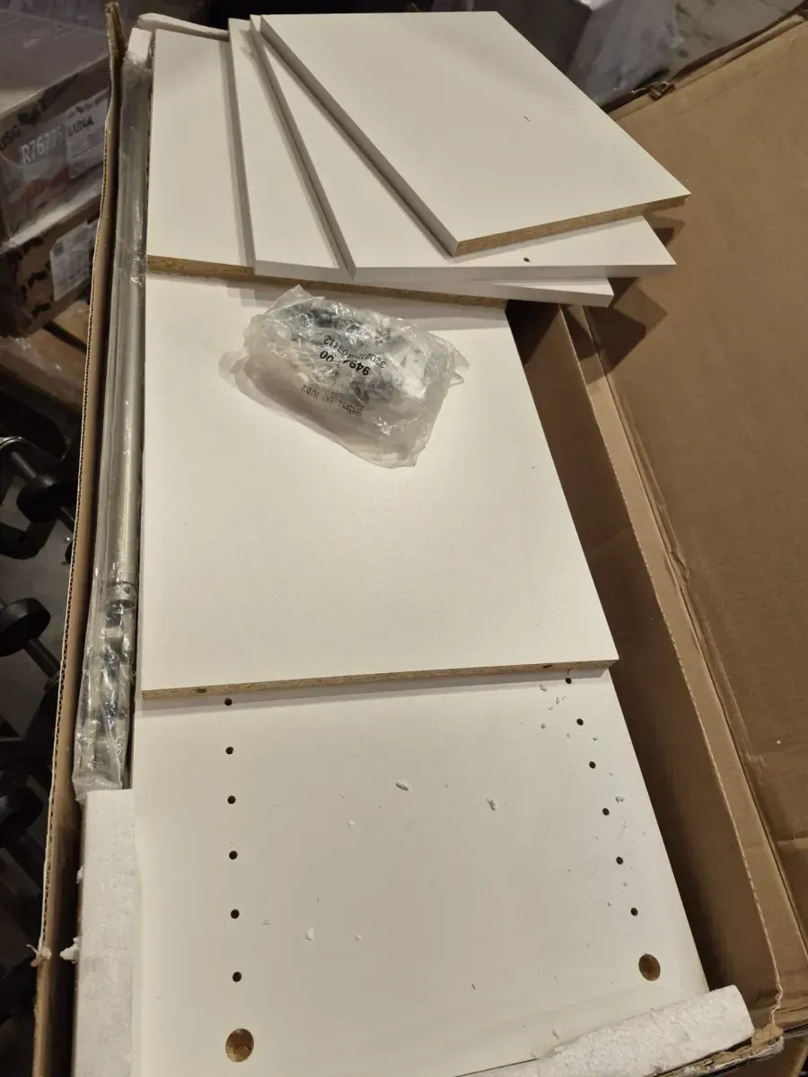 Style+ 72 in. W - 113 in. W White Narrow Wood Closet System - image 4