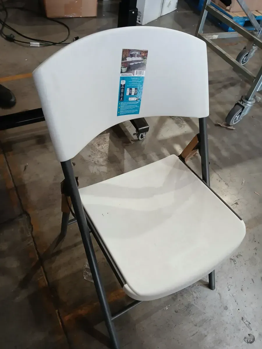 ***Pack of 2***Lifetime Products Contoured Folding Chair, White - image 1