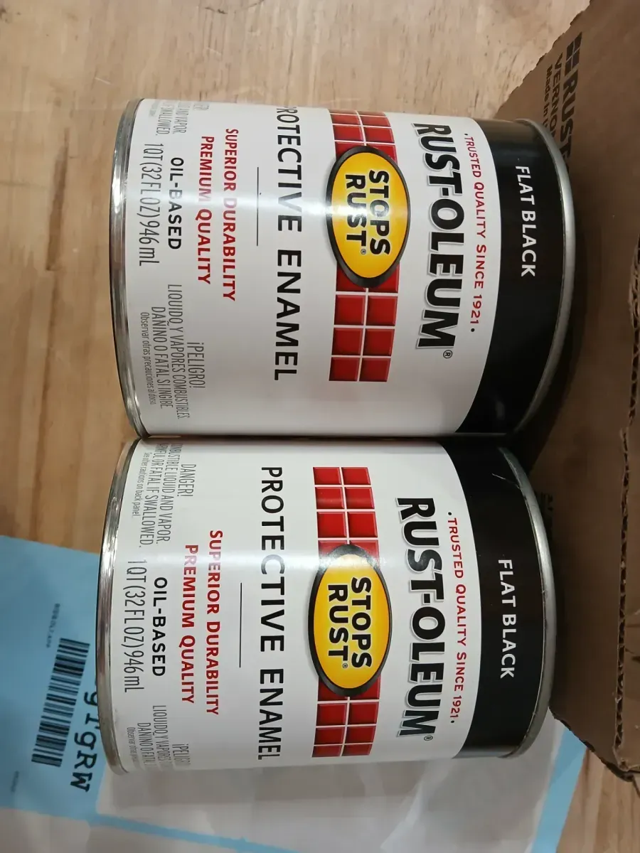 *** Pack of 2 ***1 qt. Protective Enamel Flat Black Interior/Exterior Paint - image 1