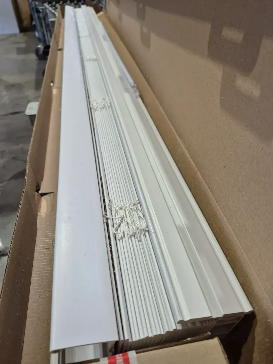 White Cordless Faux Wood Blinds for Windows with 2 in. Slats - 72 in. W x 48 in. L (Actual Size 71.5 in. W x 48 in. L) - image 5