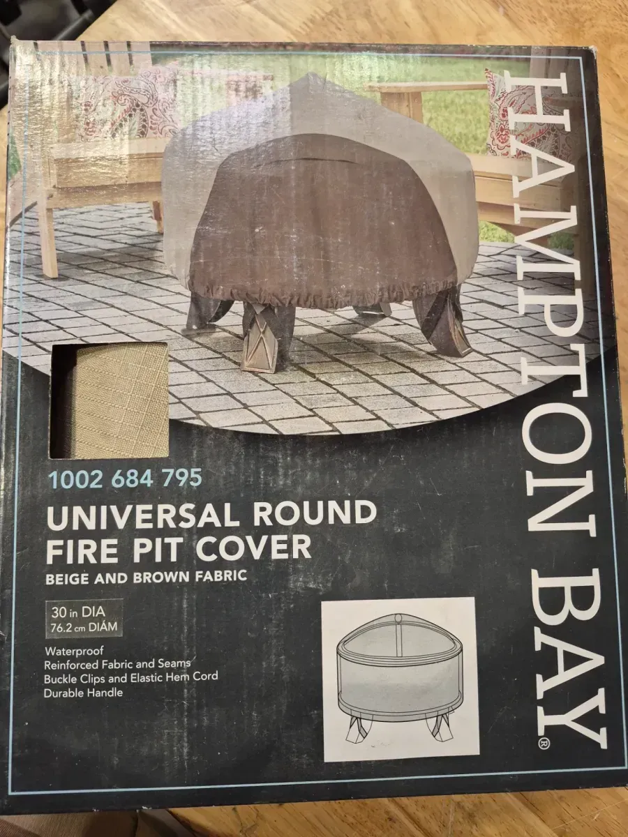 30 in. Round Outdoor Patio Fire Pit Cover - image 2