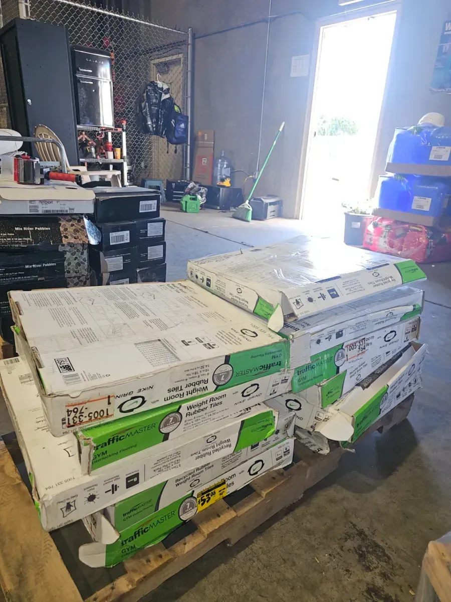 *** 11 Cases (157.52 sq. ft.) *** 18 in. x 18 in. Rubber Gym/Exercise Flooring Tiles with Nike Grind (14.32 sq. ft.) (6-Pack) Colors will Vary - image 3