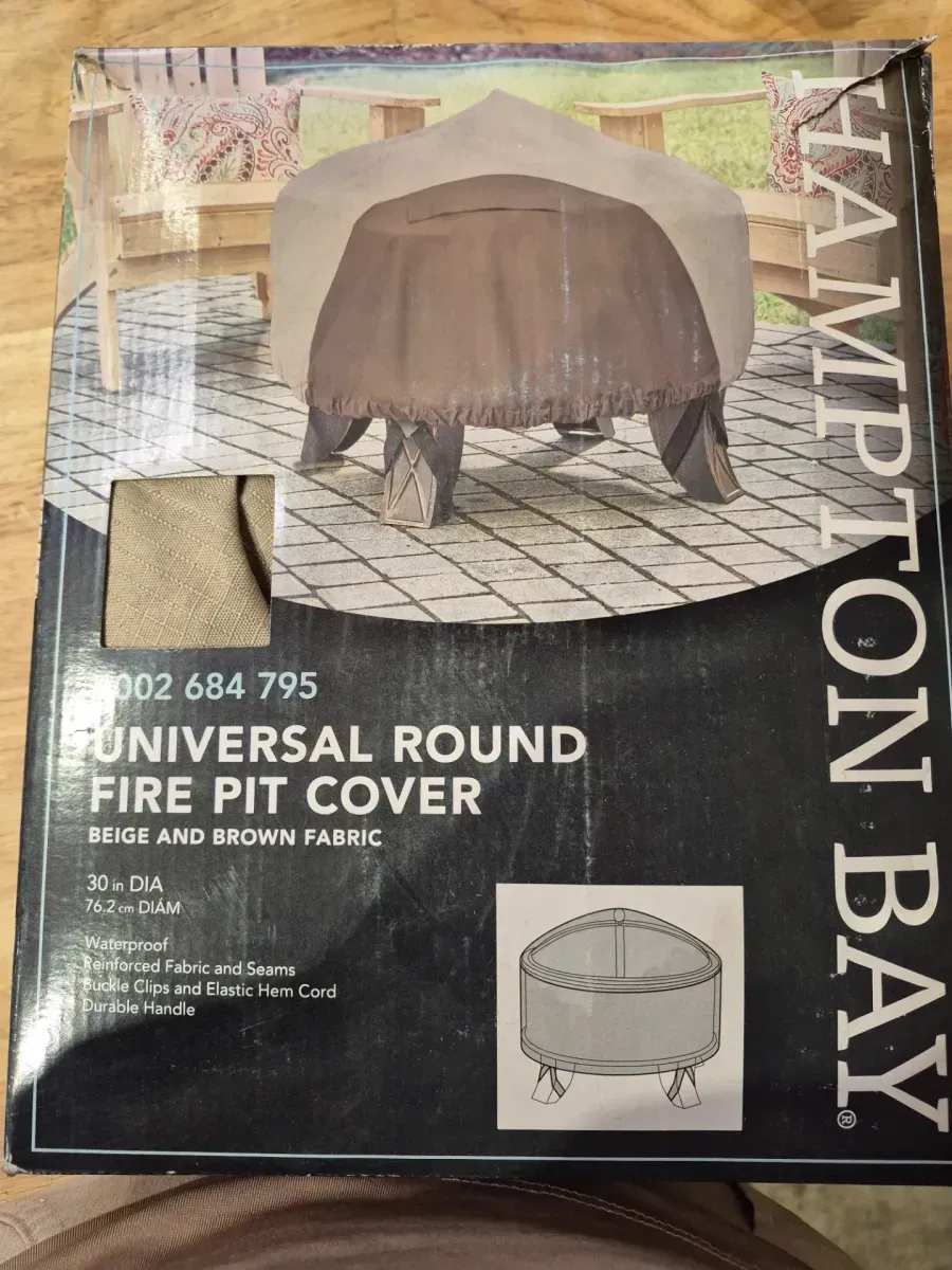30 in. Round Outdoor Patio Fire Pit Cover - image 2