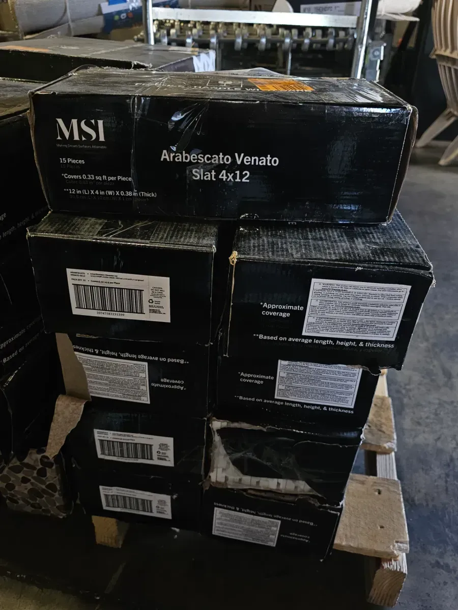 *** 9 cases  (44.55 sq. ft./Case) *** ( Arabescato Venato Fluted Honed Marble Wall Tile 4 in. x 12 in. (4.95 sq. ft./Case) - image 3