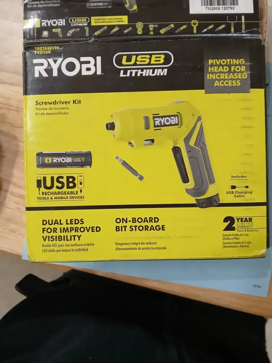 ***non functional missing battery and charging cable USB Lithium Screwdriver Kit with 2.0 Ah USB Lithium Battery and Charging Cable - image 2