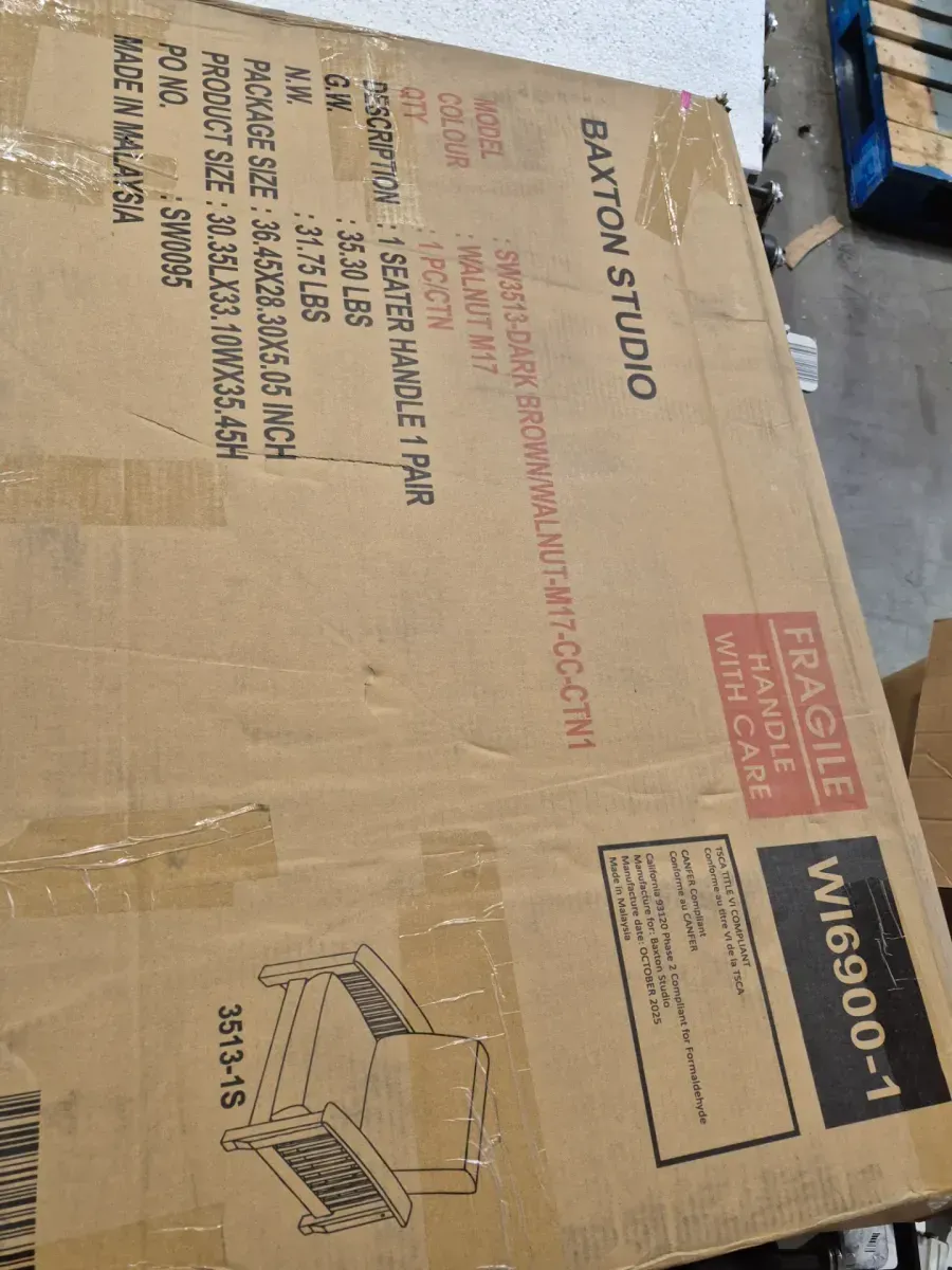 Charlotte Dark Brown Faux Leather Upholstered Accent Chair - image 3