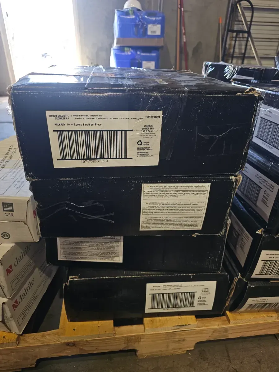 *** 4 cases (40 sq. ft./case) *** Bianco Dolomite Geometrica 12 in. x 12 in. x 10 mm Polished Marble Mosaic Tile (10 sq. ft./case) - image 3