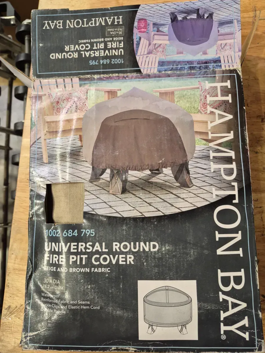 30 in. Round Outdoor Patio Fire Pit Cover - image 3