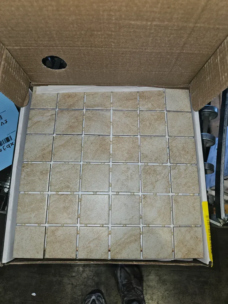 Portland Stone Beige 12 in. x 12 in. Glazed Ceramic Mosaic Tile (10 sq. ft./Case) - image 2