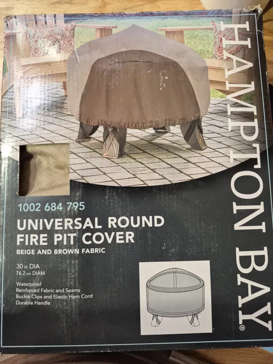 30 in. Round Outdoor Patio Fire Pit Cover - image 3
