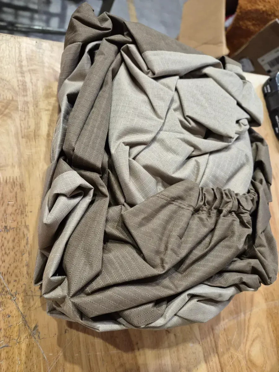 35.25 in. L x 35.25 in. W x 18 in. H Beige Patio Square Fire Pit Cover - image 4